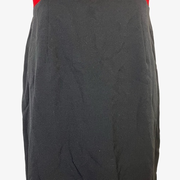 KASPER Red White Black Color Block Sheath Sleeveless Knee Length Career Dress 4 - Picture 3 of 16